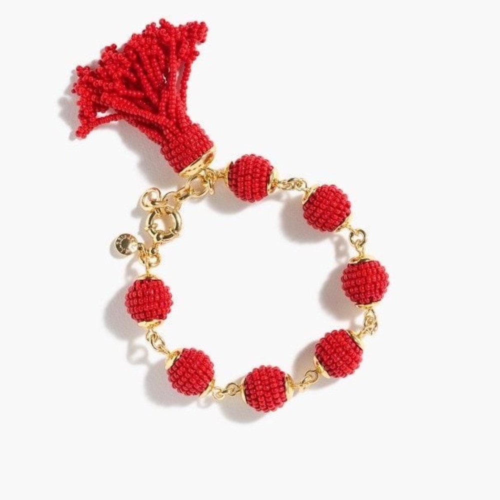 J. Crew Beaded Tassel Bracelet